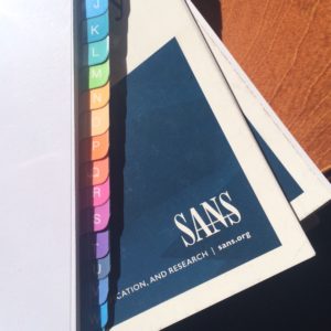 SANS books and index