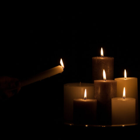 candles in the dark